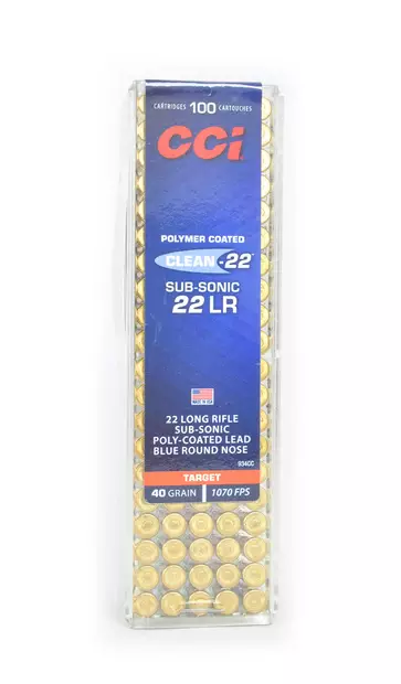 CCI .22 LR Clean-22 Subsonic 2,6g 100ptr - .22 LR pienoiskiväärinpatruunat - 604544650310 - 1