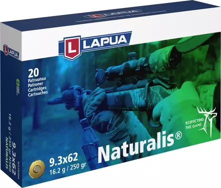 Lapua 9,3x62 Naturalis LR 16,2 g - 9,3x62 kiväärinpatruunat - 6418267103480 - 2