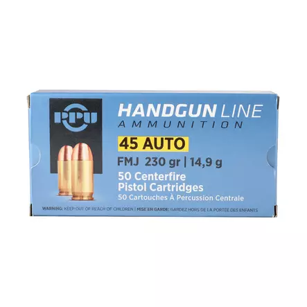 PPU 45 ACP FMJ 14,9g 50 kpl - Muut pistoolin ja revolverin patruunat - 8605003813170 - 2