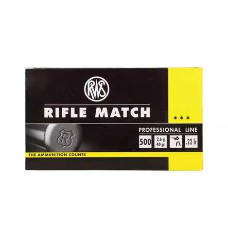 RWS Rifle Match LRN .22LR 500kpl - .22 LR pienoiskiväärinpatruunat - 4000294134227_500 - 2