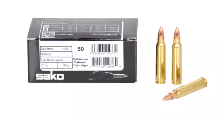 Sako .223 Rem. Range FMJ 3,2 g - .223 Remington kiväärinpatruunat - 6438053159330 - 1