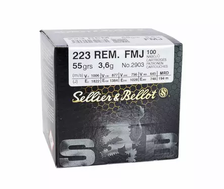 S&B .223 Rem. FMJ 3,6 g - .223 Remington kiväärinpatruunat - 8590690341870 - 3