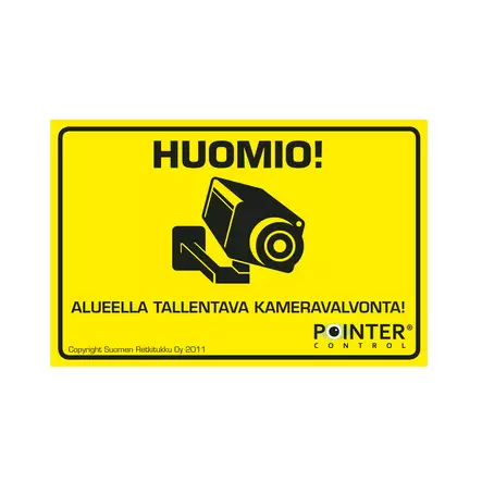 Valvontakyltti ja ikkunatarrat - Riistakameran tarvikkeet - 6438103003170 - 1