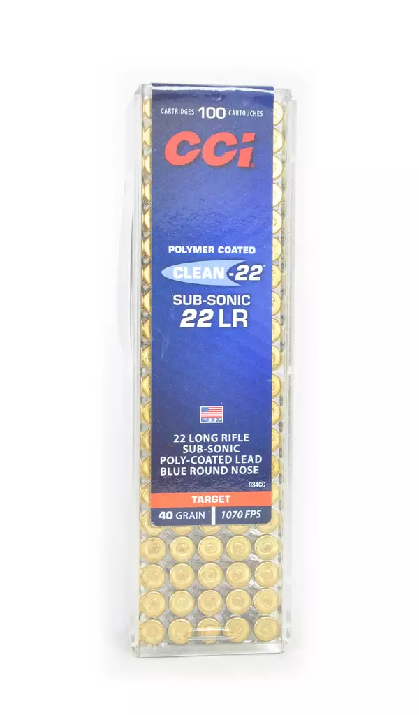 CCI .22 LR Clean-22 Subsonic 2,6g 100ptr - .22 LR pienoiskiväärinpatruunat - 604544650310 - 1
