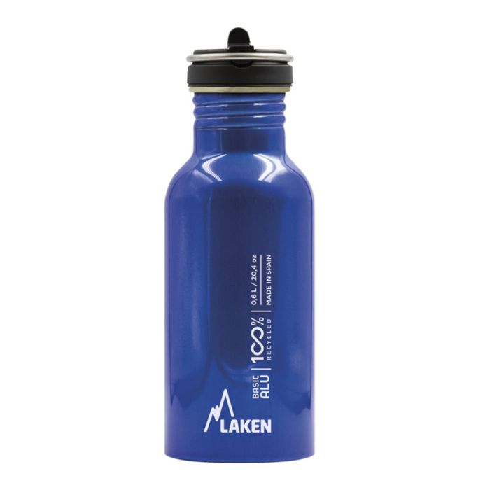 Laken Basic Flow Cap alumiininen juomapullo 0,6L, sininen - Retkiruokailu - 8412544058560 - 1