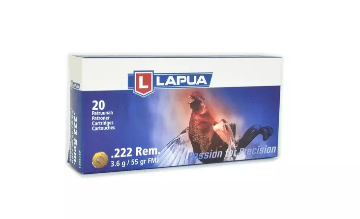Lapua .222 Rem. FMJ 3,6 g - .222 Remington kiväärinpatruunat - 6418267103640 - 1