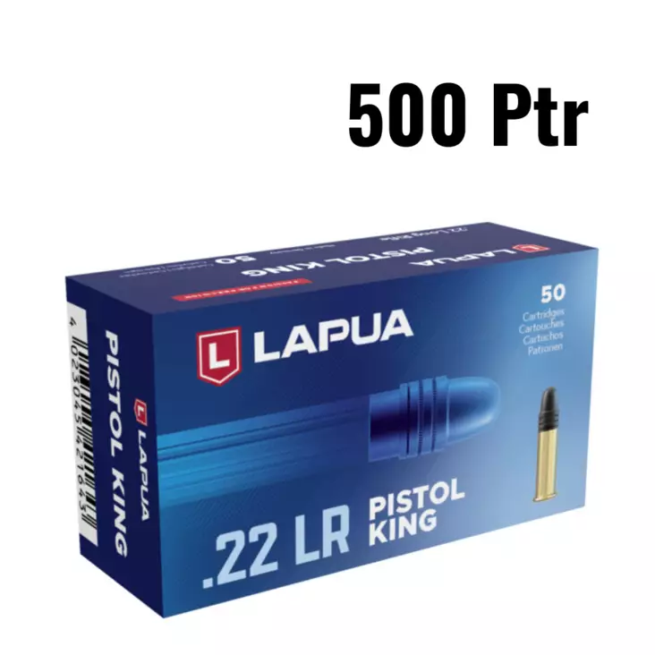 Lapua .22 LR Pistol King 500kpl laatikko - .22 LR pienoiskiväärinpatruunat - 4023045422640 - 1