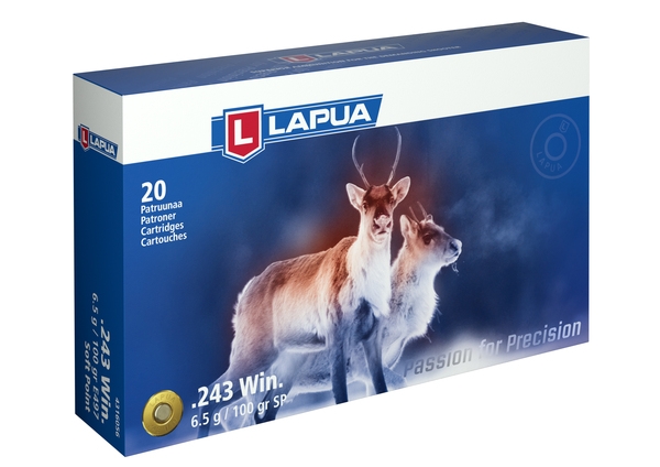 Lapua .243 Win Soft Point E497 6,5g - .243 Winchester kiväärinpatruunat - 6418267102360 - 2