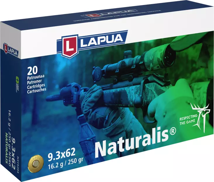 Lapua 9,3x62 Naturalis LR 16,2 g - 9,3x62 kiväärinpatruunat - 6418267103480 - 2