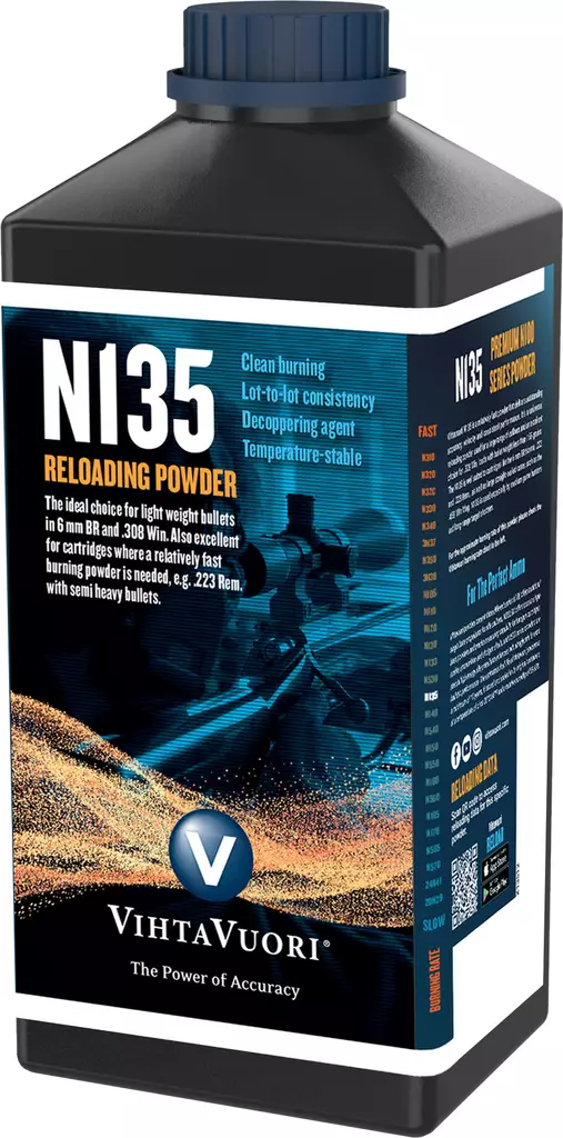 N135 ruuti, Vihtavuori, 1 kg purkki - Ruudit - 6420615700050 - 2