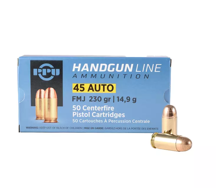 PPU 45 ACP FMJ 14,9g 50 kpl - Muut pistoolin ja revolverin patruunat - 8605003813170 - 1