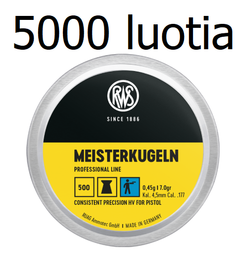 RWS IP luoti 4,49 mm Meisterkugeln 10 ras. - 4,5 mm luodit - 4000294154454_10 - 1
