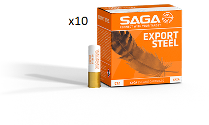 Saga Export Steel 28g 12/70 #7 2,5mm - 12/70 Trap / Skeet haulikonpatruunat - 8435101625869_250 - 2