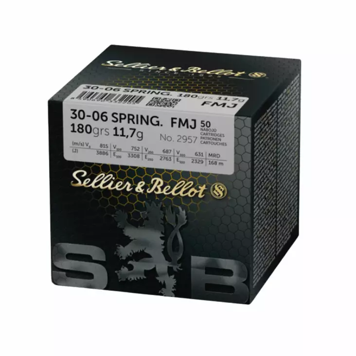 S&B .30-06 FMJ 9,55g - .30-06 Springfield kiväärinpatruunat - 8590690331680 - 1