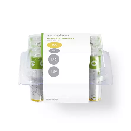 Nedis alkaliparisto AA 1,5V 20kpl/pkt - Riistakameran tarvikkeet - 5412810266791 - 1