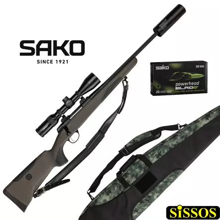 Sako 90 S Finnlight Black .308Win -paketti - .308 Winchester kiväärit - S00005053_pkt1 - 1