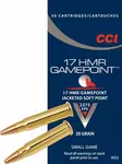 CCI .17 HMR 20gr Gamepoint JSP 50/ras - .17 HMR pienoiskiväärinpatruunat - 076683000521 - 1