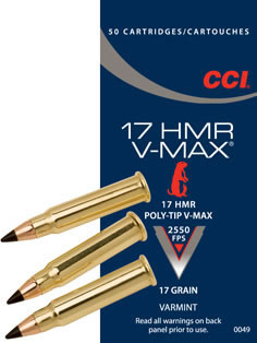 CCI .17 HMR 17gr V-MAX 50/ras - .17 HMR pienoiskiväärinpatruunat - 076683000491 - 1