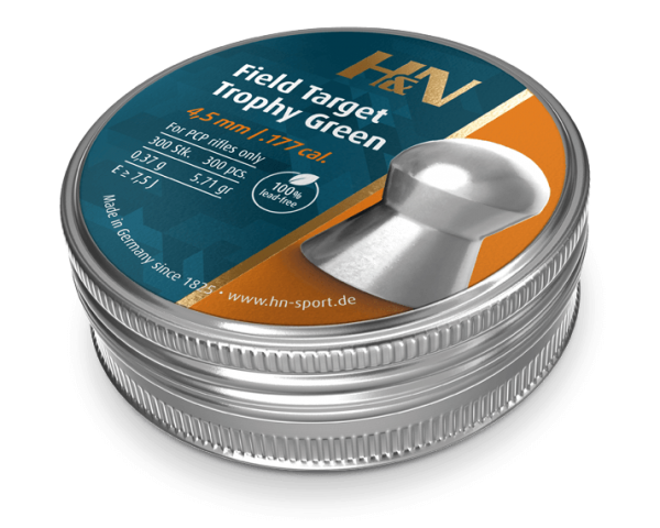 H&N Field Target Trophy Green 4,5mm - 4,5 mm luodit - 4047058011721 - 1