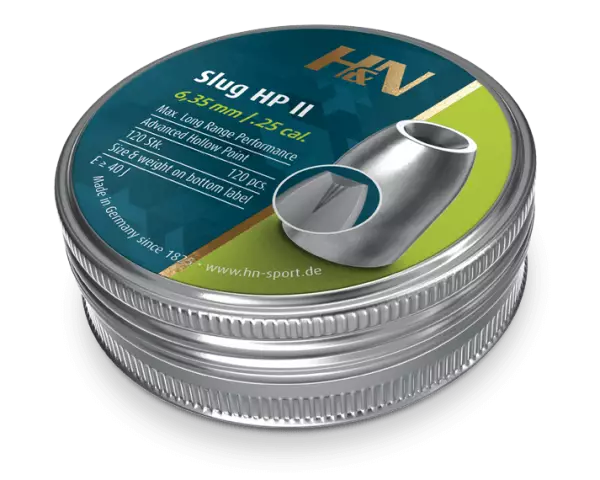 H&N Slug HP II .249cal 6,35mm 2,33 g - 6,35 mm luodit - 4047058022901 - 1
