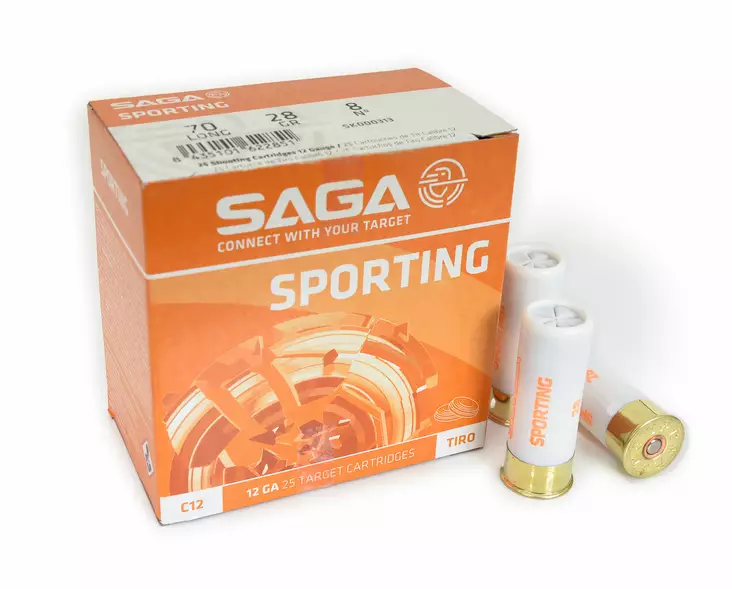 Saga Sporting 12/70 28g #8 25ptr - 12/70 Trap / Skeet haulikonpatruunat - 8435101622851 - 1