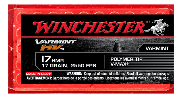 Winchester .17 HMR 17gr V-MAX 50/ras - .17 HMR pienoiskiväärinpatruunat - 020892102491 - 1