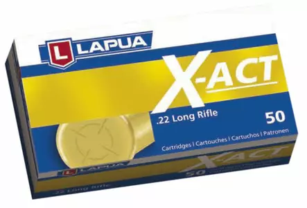 Lapua .22LR X-Act 50/ras - .22 LR pienoiskiväärinpatruunat - 4023045421612 - 1