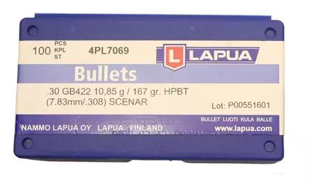 Luoti .30 10,85g Scenar luoti 100kpl - Luodit .30 kaliiperi - 6418267300322 - 2