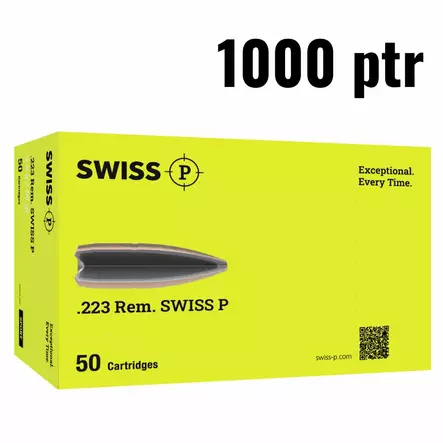 Swiss P DS-1 .223 Rem. FMJ 3,56 g - .223 Remington kiväärinpatruunat - 7640231350142 - 1