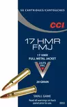 CCI .17 HMR 20gr FMJ 50/ras - .17 HMR pienoiskiväärinpatruunat - 076683000552 - 1