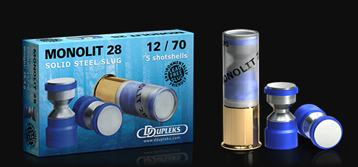 D Dupleks Monolit 28 g 12/70 - 12 cal. täyteiset haulikonpatruunat - 4751007980012 - 2