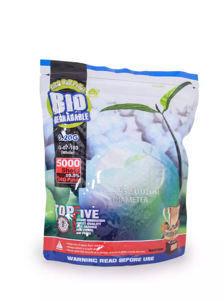 G&G BIO 0,20g 5000kpl kuulapussi - Airsoft-tarvikkeet - 4712972928492 - 1
