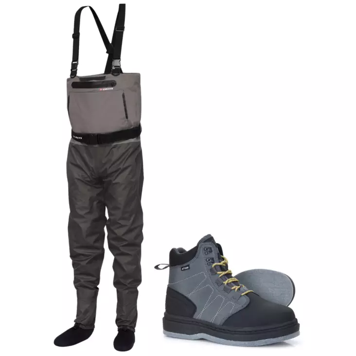 Greys Tital kahluuhousut ja Vision Atom Huopa -kahluupaketti - Kahluuhousu + kenkä -tarjouspaketit - TitMAto12 - 1