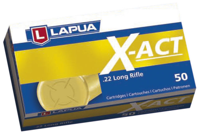 Lapua .22LR X-Act 50/ras - .22 LR pienoiskiväärinpatruunat - 4023045421612 - 1