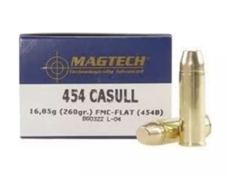 Magtech 454 casull FMC-FLAT 16,85g 260gr - Muut pistoolin ja revolverin patruunat - 7891798016402 - 1
