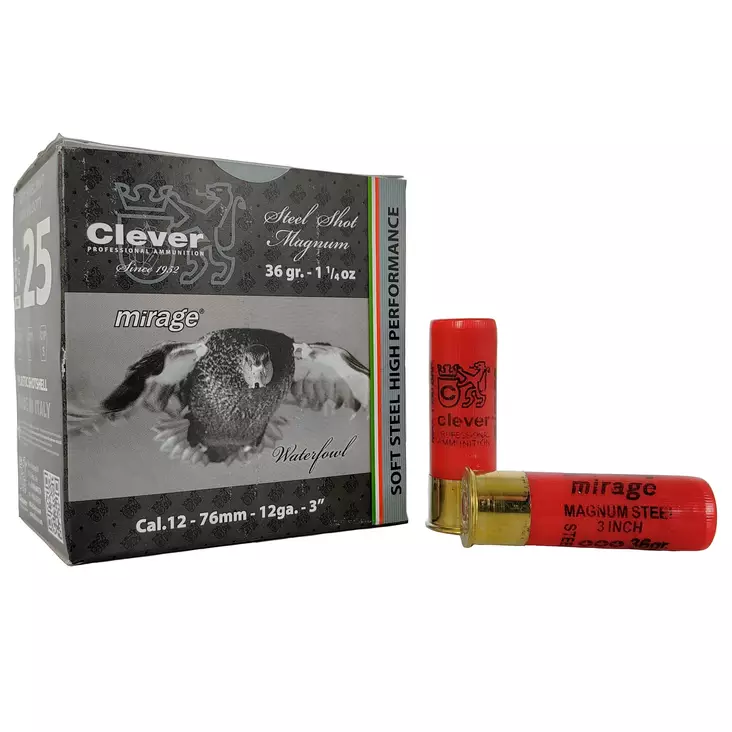 Mirage T3 Soft Steel Magnum 12/76 36g - 12 cal. teräs haulikonpatruunat - 3300818329025 - 1