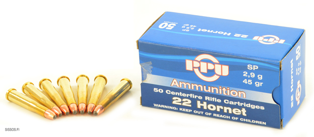 PPU .22 Hornet TM-SP 2,9 g - Muut kiväärinpatruunat - 8605003812272 - 1