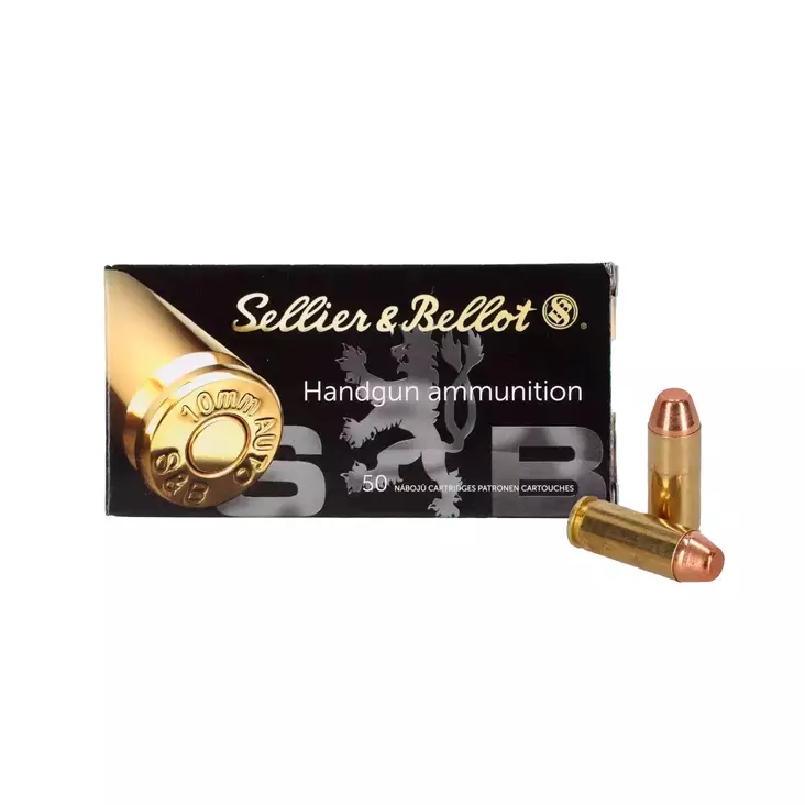 S&B 10mm AUTO 11,7g FMJ 180 gr 50 kpl - Muut pistoolin ja revolverin patruunat - 8590690312092 - 1