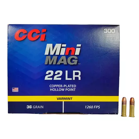 CCI 22 LR MiniMag CPHP 384m/s 2,33g - .22 LR pienoiskiväärinpatruunat - 076683009623 - 1