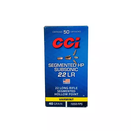 CCI Segmented HP .22lr 2,59g 50ptr - .22 LR pienoiskiväärinpatruunat - 076683000743 - 2