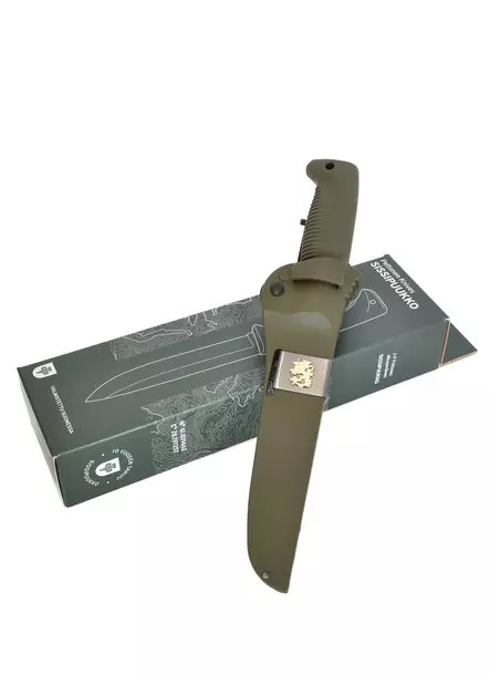 Sissipuukko Hunter M95, Vihreä + vaakuna - Puukot - 6429810840233 - 2