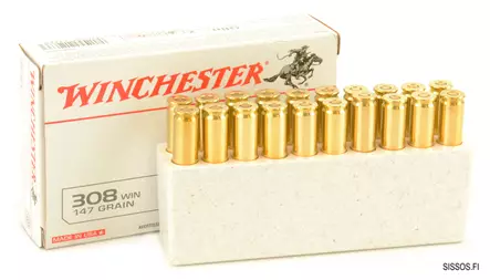 Winchester .308 Win. FMJ 9,5 g - .308 Winchester kiväärinpatruunat - 020892212633 - 2