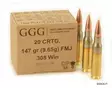 GGG .308 Win. FMJ 9,55 g - .308 Winchester kiväärinpatruunat - 4779032300193 - 1