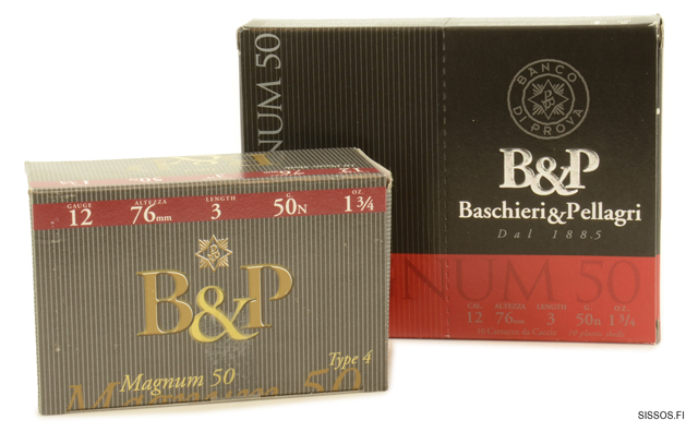 B&P Magnum 50 12/76 50g Ni 10/ras - 12/76 Lyijy haulikonpatruunat - 8033109434843 - 1