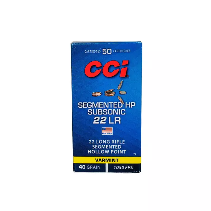 CCI Segmented HP .22lr 2,59g 50ptr - .22 LR pienoiskiväärinpatruunat - 076683000743 - 2