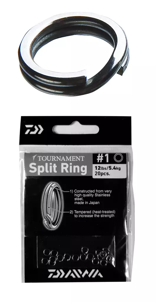 Daiwa Tournament Split Ring uistinrenkaat - Lukot, leikarit, perukkeet, pientarvike - 4027093313493 - 1