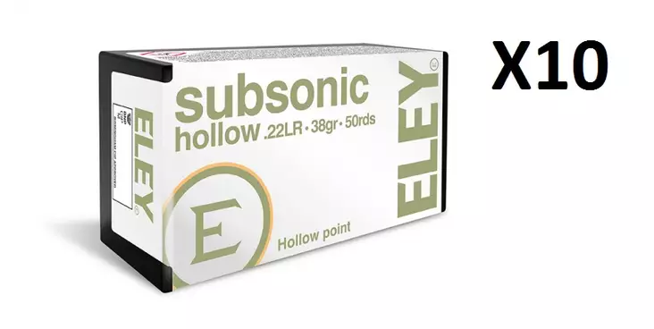 Eley .22LR Subsonic HP 2,46g 317m/s - .22 LR pienoiskiväärinpatruunat - 504010003 - 1