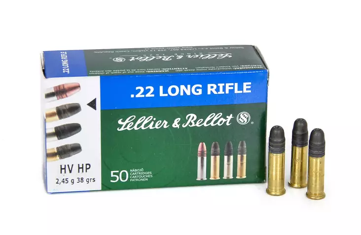 Sellier & Bellot .22 lr 2,45 g HV HP 50/ ras - .22 LR pienoiskiväärinpatruunat - 8590690355013 - 1