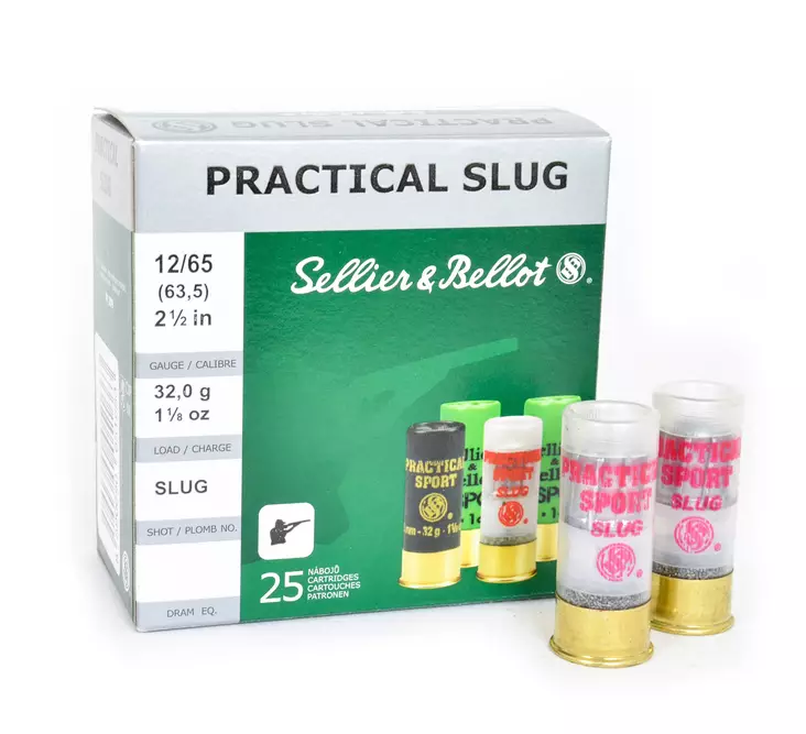 Sellier & Bellot Practical Slug 32g 12/63,5 - 12 cal. täyteiset haulikonpatruunat - 8590690051663 - 1