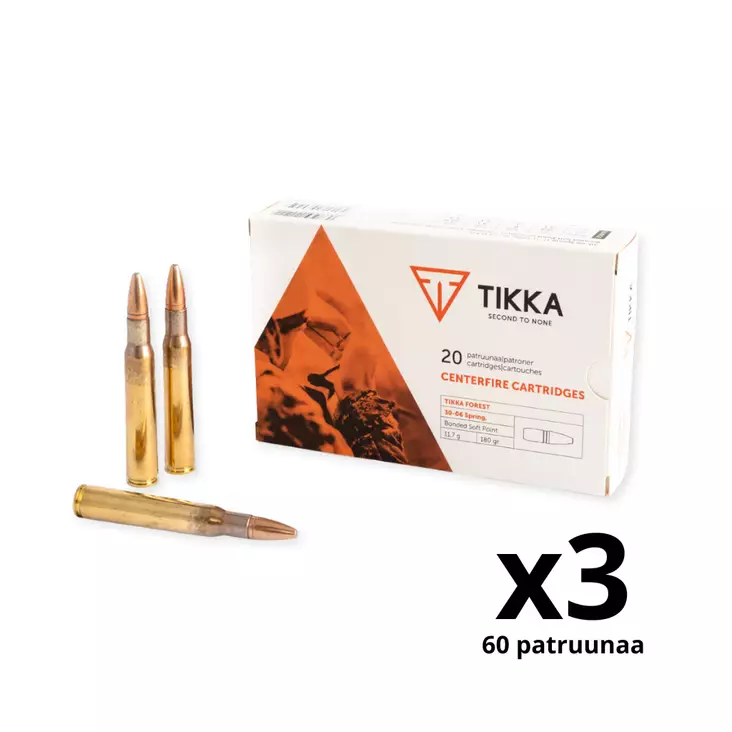 Tikka 30-06 Sprg 11,7g Softpoint - .30-06 Springfield kiväärinpatruunat - 6438053111222_3 - 1